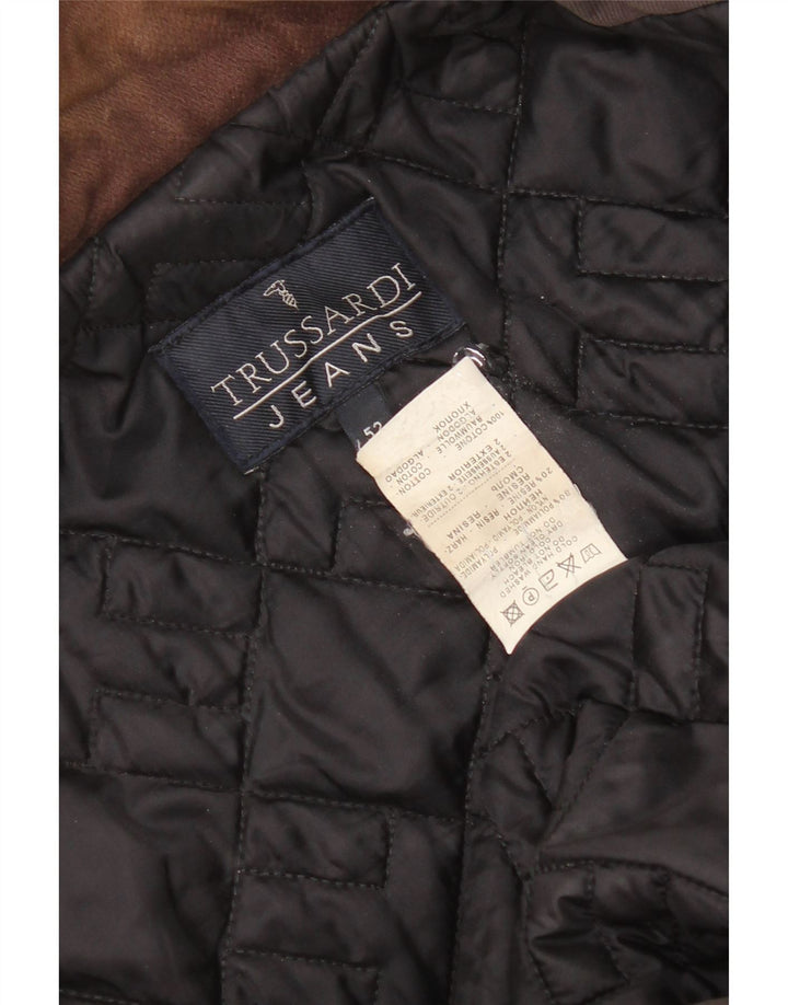 Trussardi Jeans Dame Parka Jakke IT 52 2XL Grå Polyamid