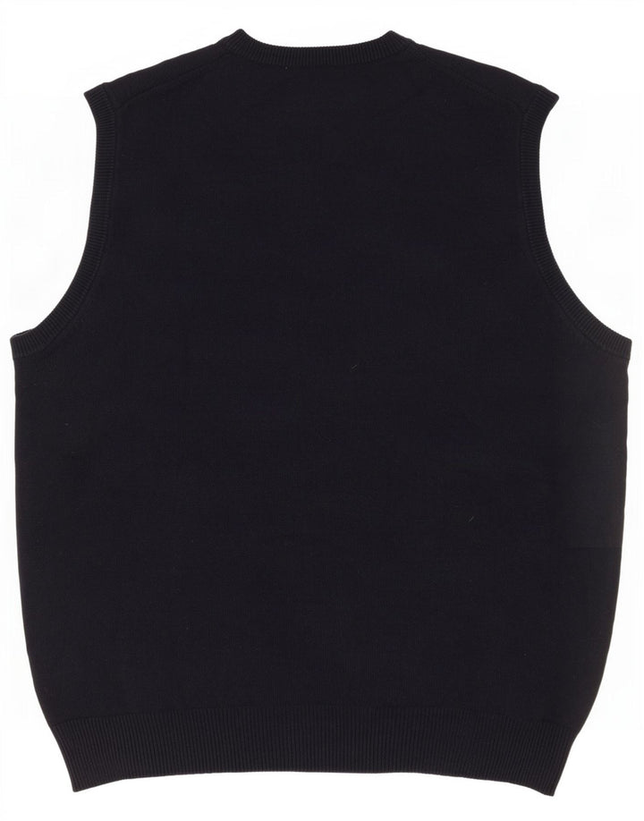 Marks & Spencer - Camiseta sin mangas para hombre, color azul marino, talla grande, algodón azul marino