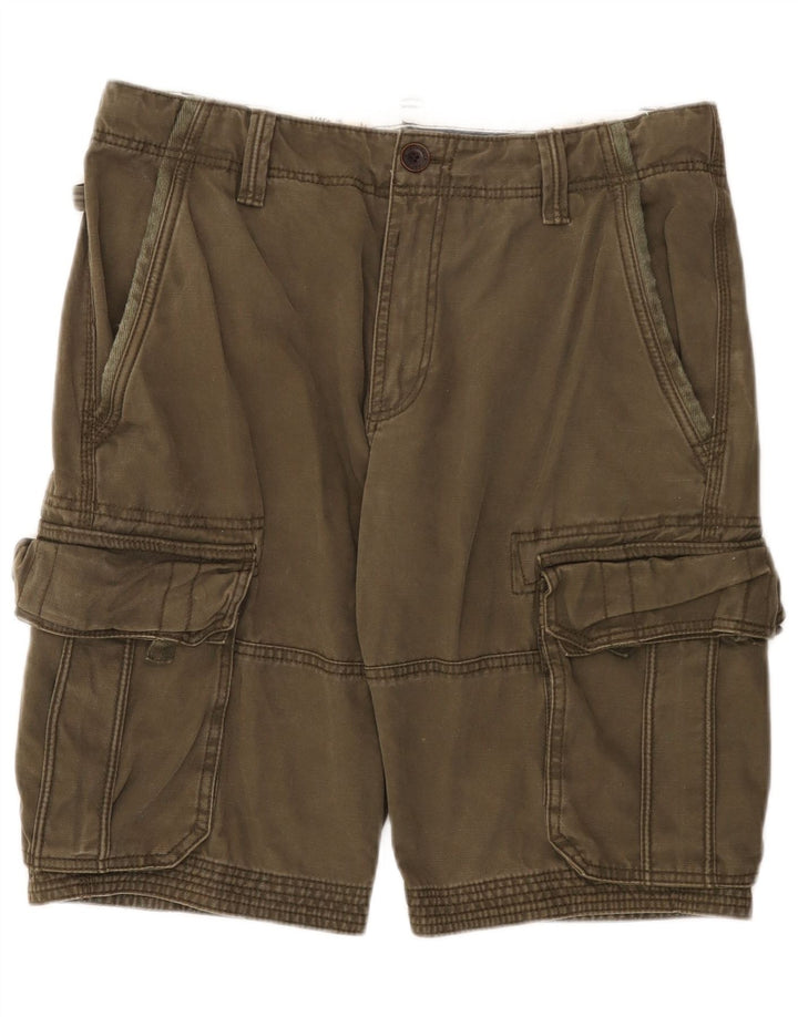 Pantaloncini cargo da uomo Fat Face W34 Large in cotone kaki