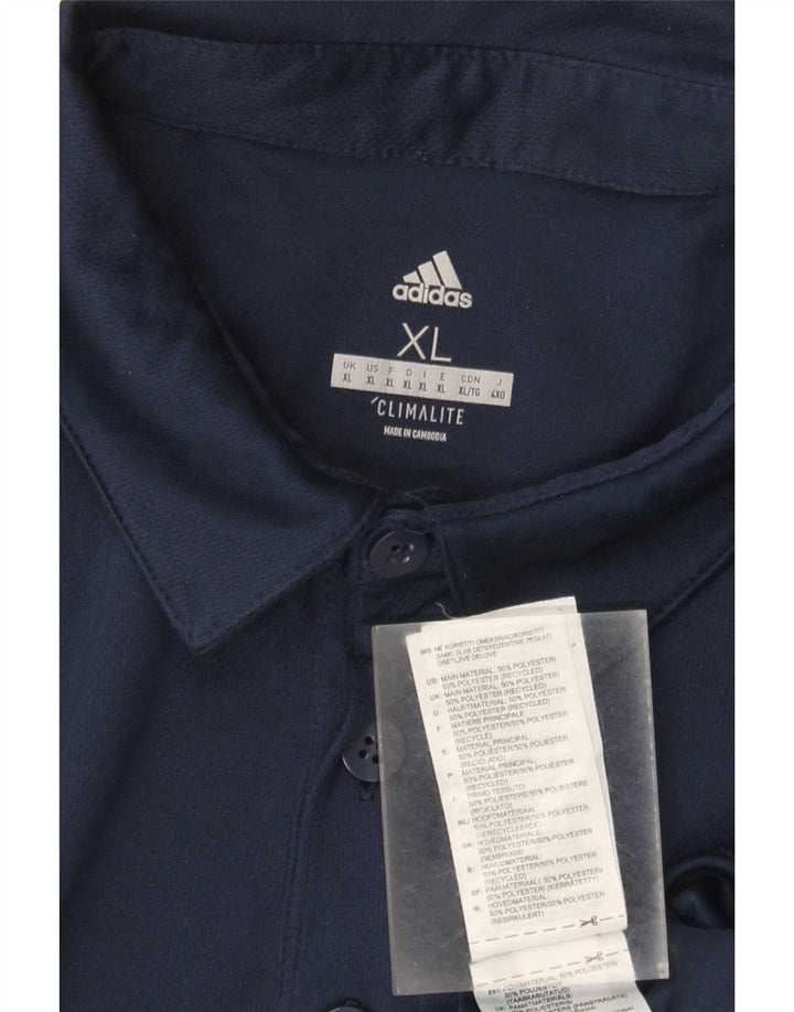 Adidas Climalite poloshirt til mænd XL marineblå polyester