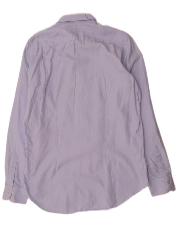 Paul Smith Mens Shirt Size 41 16 Large Blue Pinstripe Cotton
