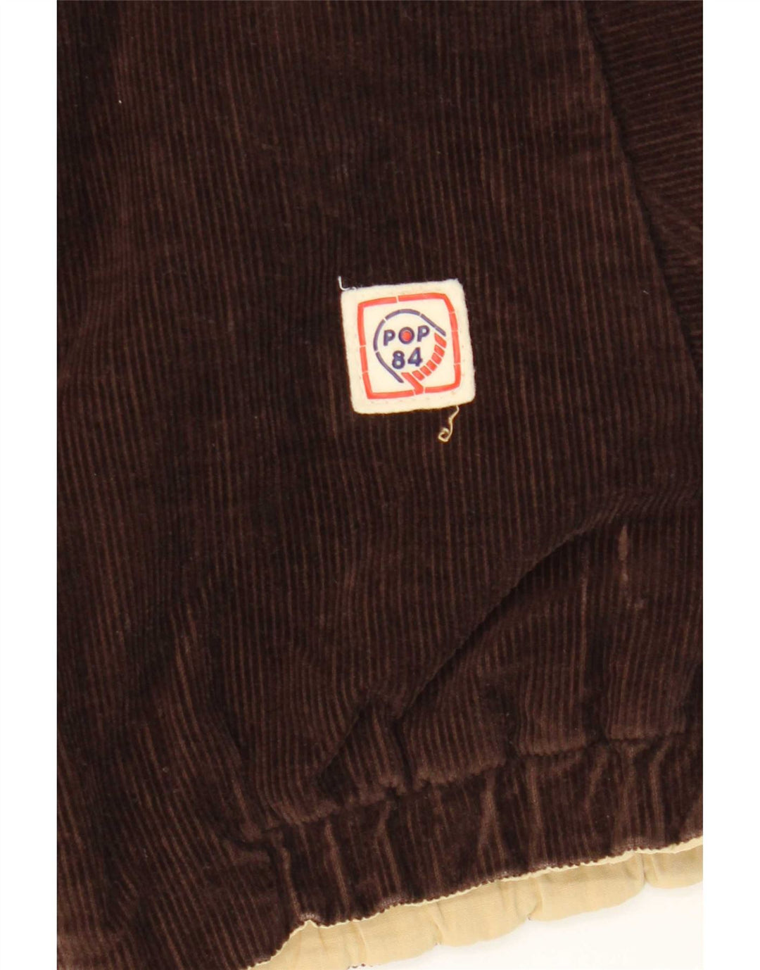 POP 84 Herren Reversible Cordjacke UK 36 Small Braun