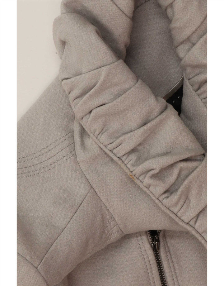 Zara Femme Pardessus UK 14 Grande Laine Grise