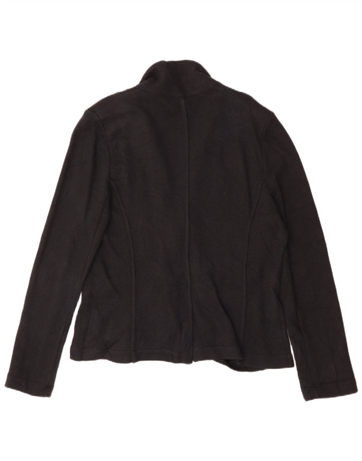 Whistles Womens 2 Button Blazer Jacket UK 16 Large  Black Cotton