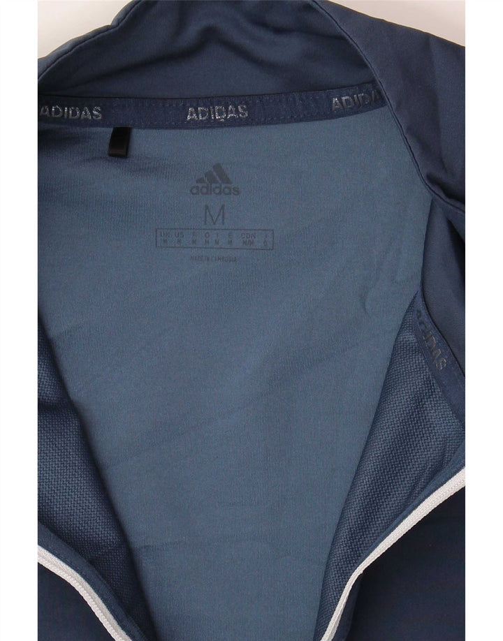 Adidas Uomo Graphic Pullover Tuta Top Medium Blu Navy Colourblock