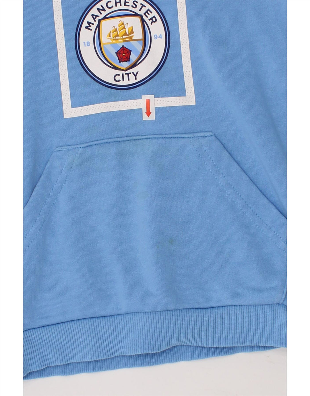 PUMA Boys Graphic Hoodie Jumper 4-5 Years Blue Cotton Vintage Puma and Second-Hand Puma from Messina Hembry 
