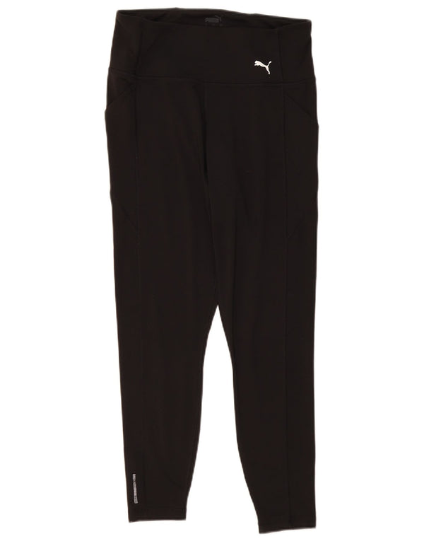 Puma Damen Crop Leggings UK 12 Medium Schwarz