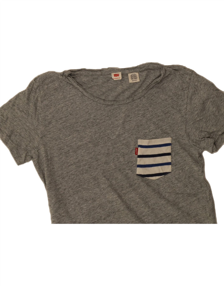 LEVI'S Boys T-Shirt Top 11-12 Years XS  Grey Vintage Levi's and Second-Hand Levi's from Messina Hembry 