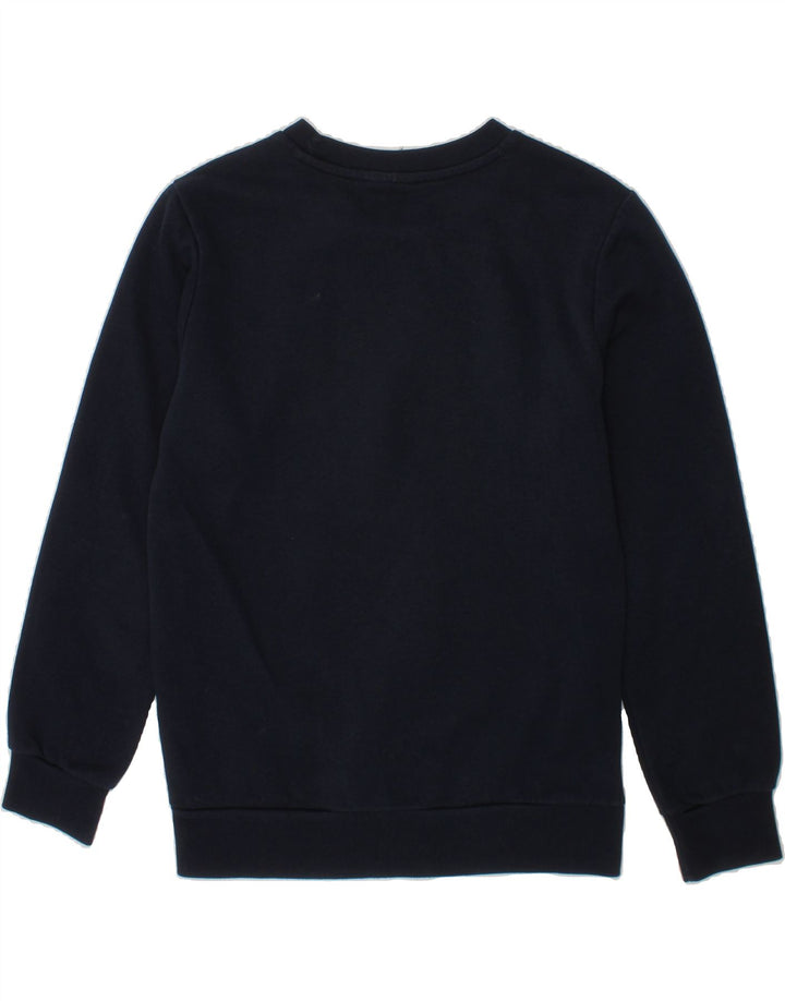 CHAMPION Boys Graphic Sweatshirt Jumper 9-10 Years Navy Blue Vintage Champion and Second-Hand Champion from Messina Hembry 