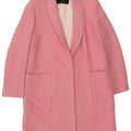 Zara Damen Mantel UK 10 Small Rosa Viskose