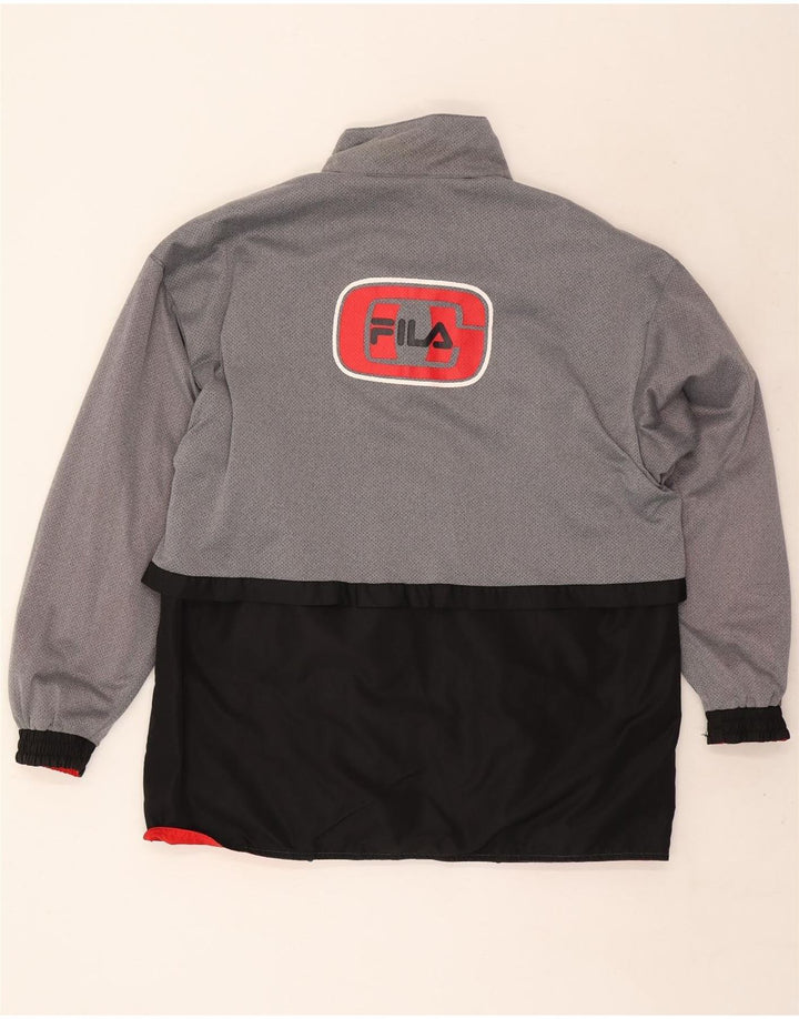 Fila Mens Graphic megfordítható tréningruha felső kabát közepes piros színben