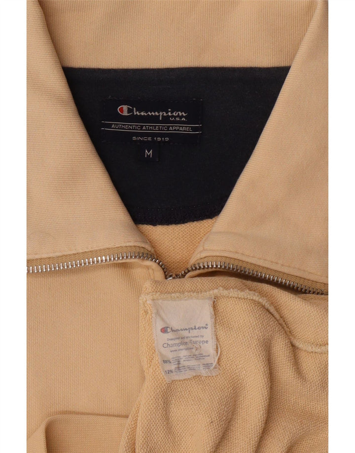 CHAMPION Mens Sleeveless Tracksuit Top Jacket Medium Beige Cotton Vintage Champion and Second-Hand Champion from Messina Hembry 