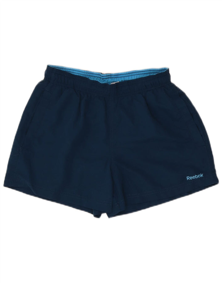 REEBOK Mens Sport Shorts Small Navy Blue Polyester