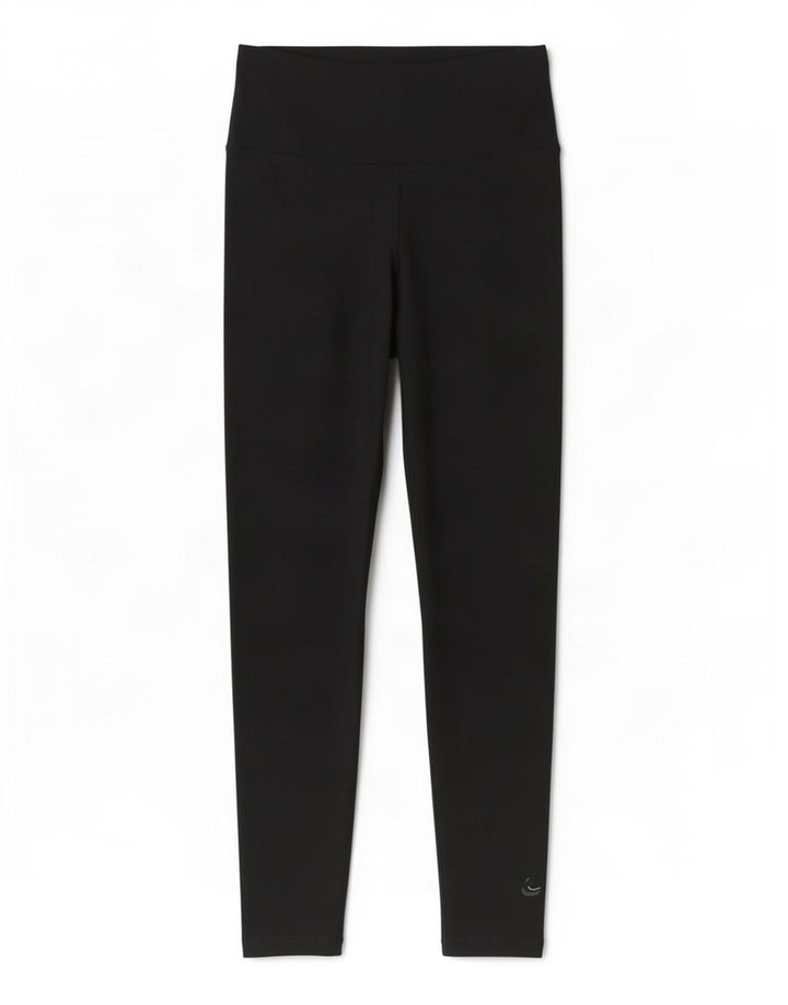 Nike Womens Dri Fit Leggings UK 10 Small Black Polyester