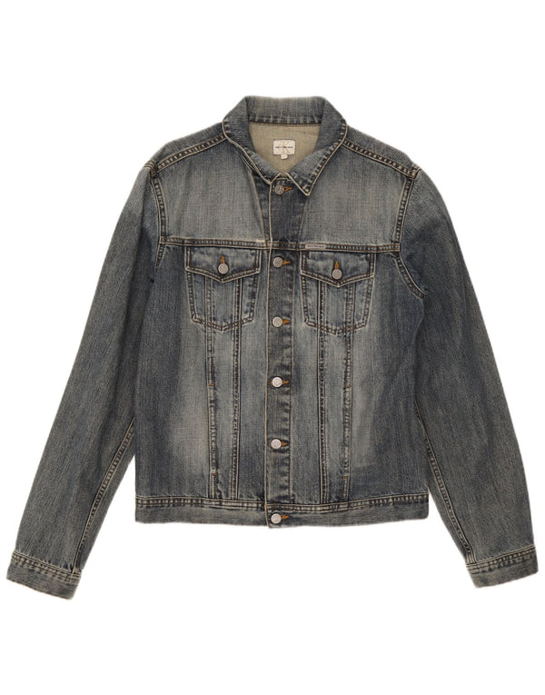 Calvin Klein Mens Denim Jacket UK 42 XL Blue Cotton