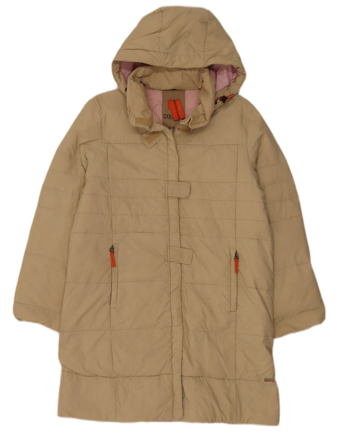 Colmar Damen Wattierte Jacke mit Kapuze IT 44 Medium Beige Polyester