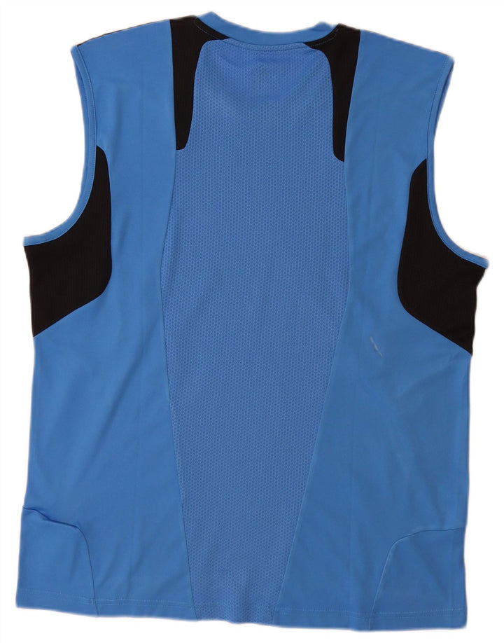Canotta Adidas Climacool da uomo, grande, in poliestere color block blu