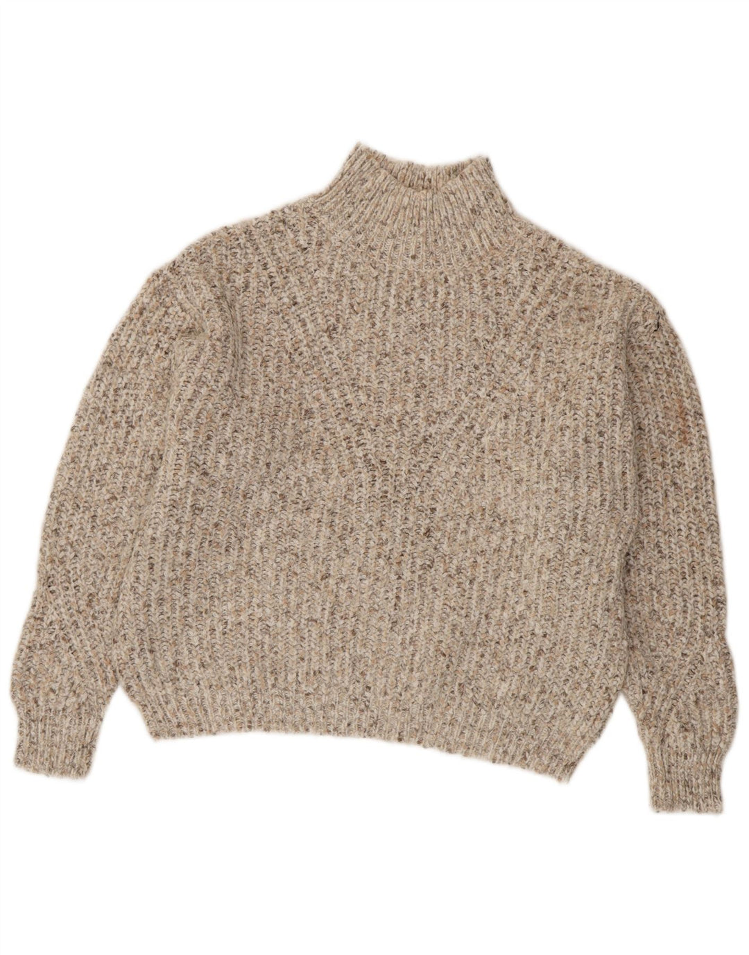 Maglione maglione a collo alto da donna Marks & Spencer UK 14 Beige medio