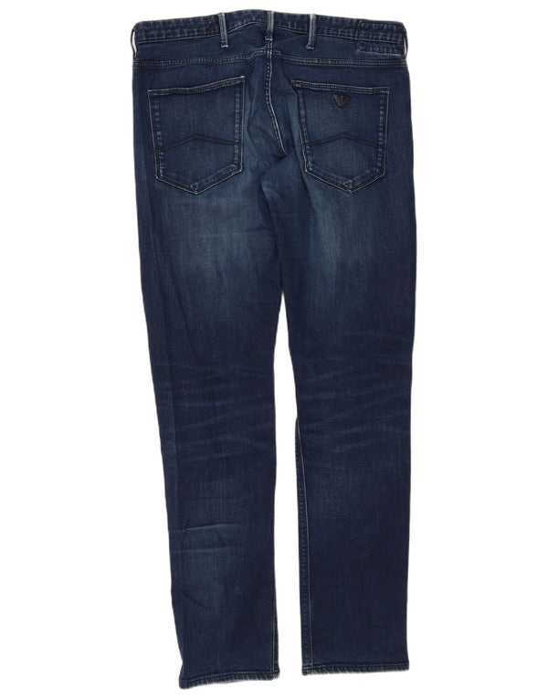 Emporio Armani Masculino Slim Jeans W33 L32 Azul Algodão