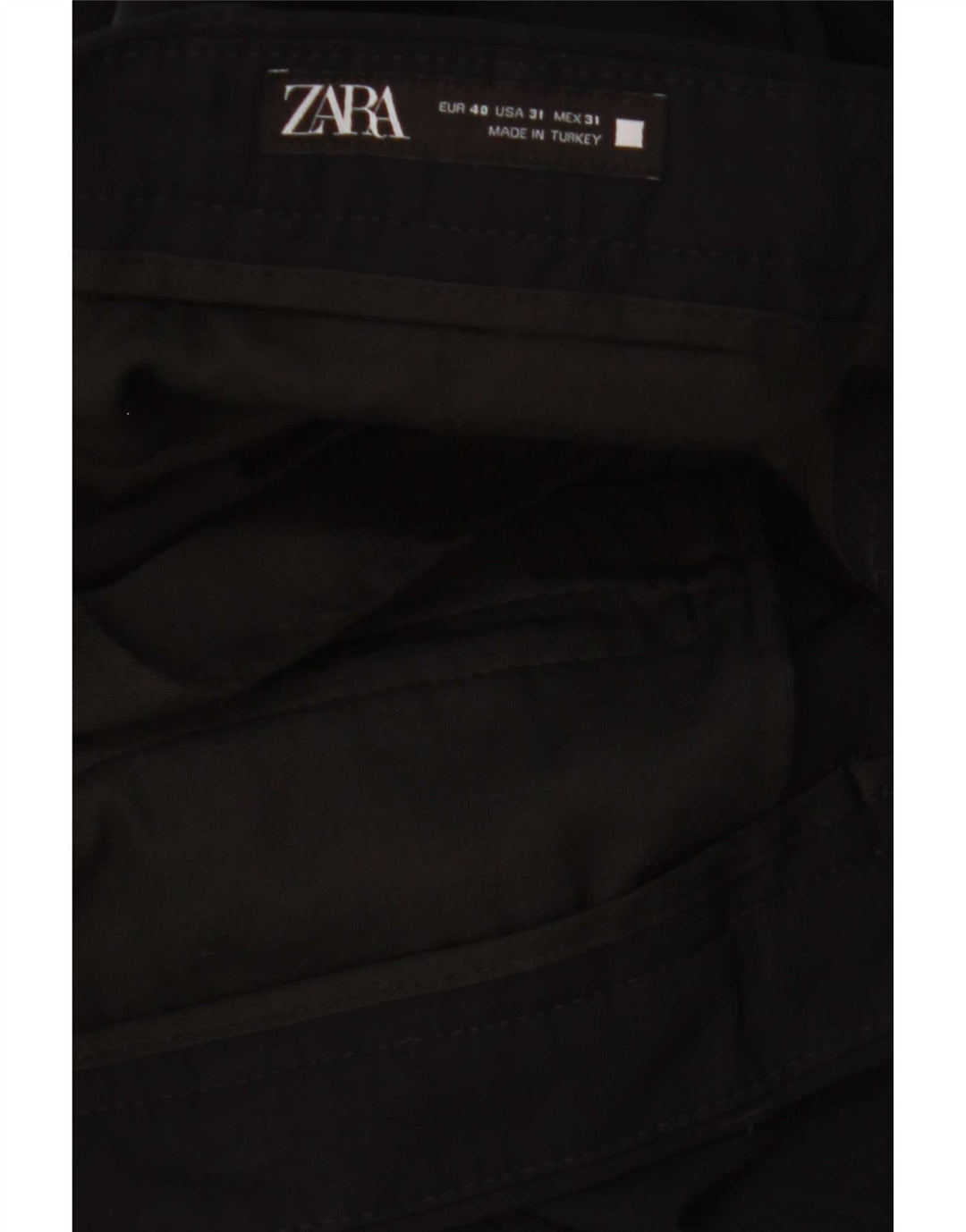 Zara Mens Slim Chino Trousers EU 40 Medium W31 L29 Black