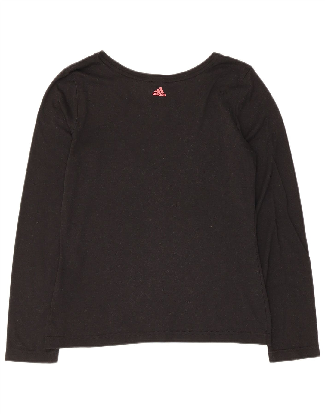 Adidas Womens Graphic Top Long Sleeve UK 8/10 Small Black
