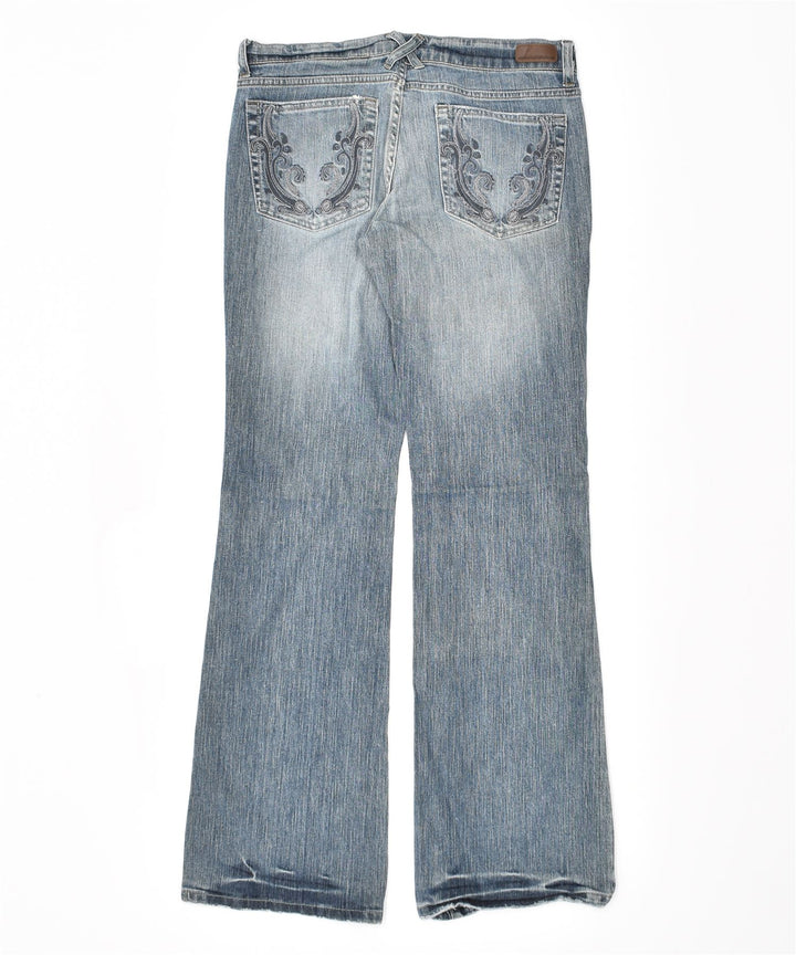 DKNY Womens Time Square Flared Jeans US 9 Large W32 L33 Blue Cotton