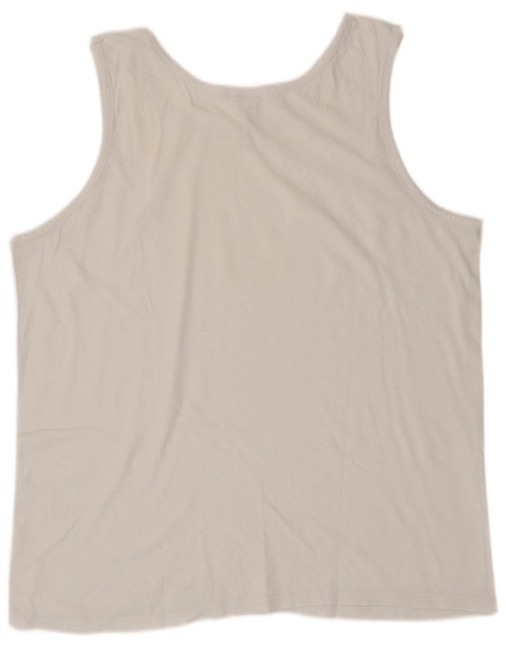 Kappa Womens Vest Top UK 18 XL White Cotton