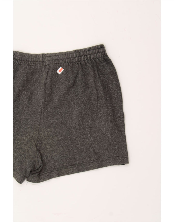CHAMPION Womens Graphic Sport Shorts UK 14 Medium Grey Flecked Vintage Champion and Second-Hand Champion from Messina Hembry 
