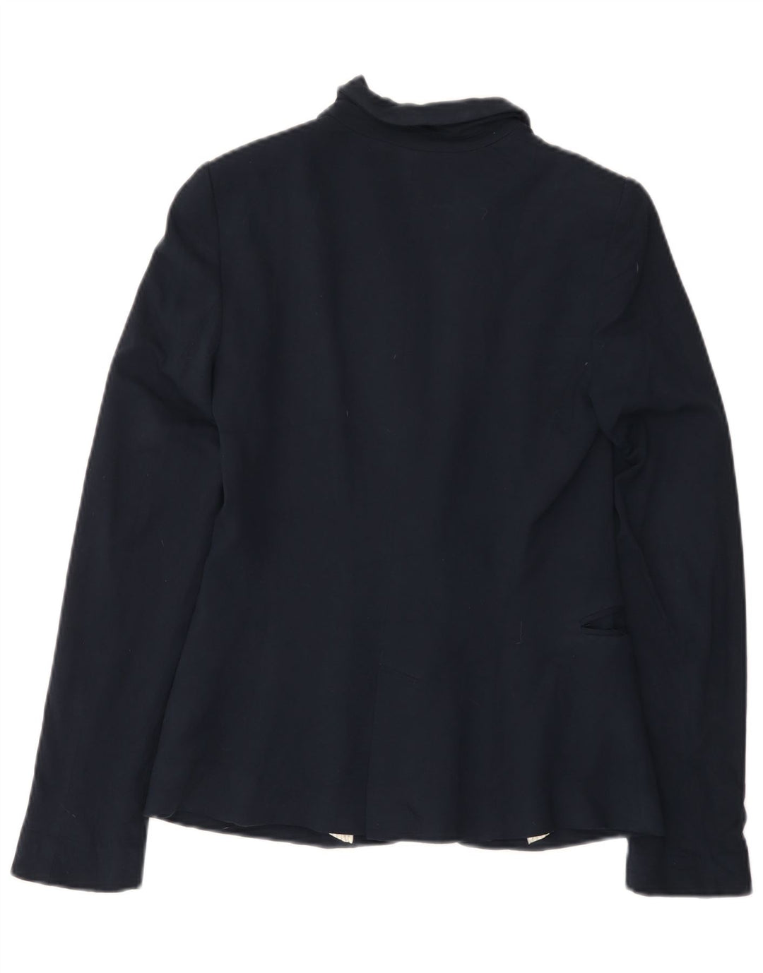Zara Womens 1 Button Blazer Jacket UK 10 Small Navy Blue