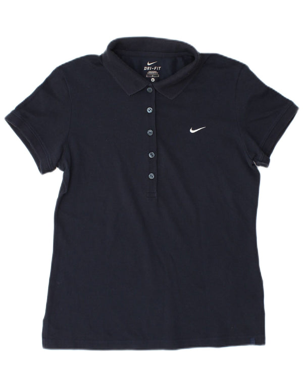 Polo Nike da donna Dri Fit UK 14 cotone medio blu navy