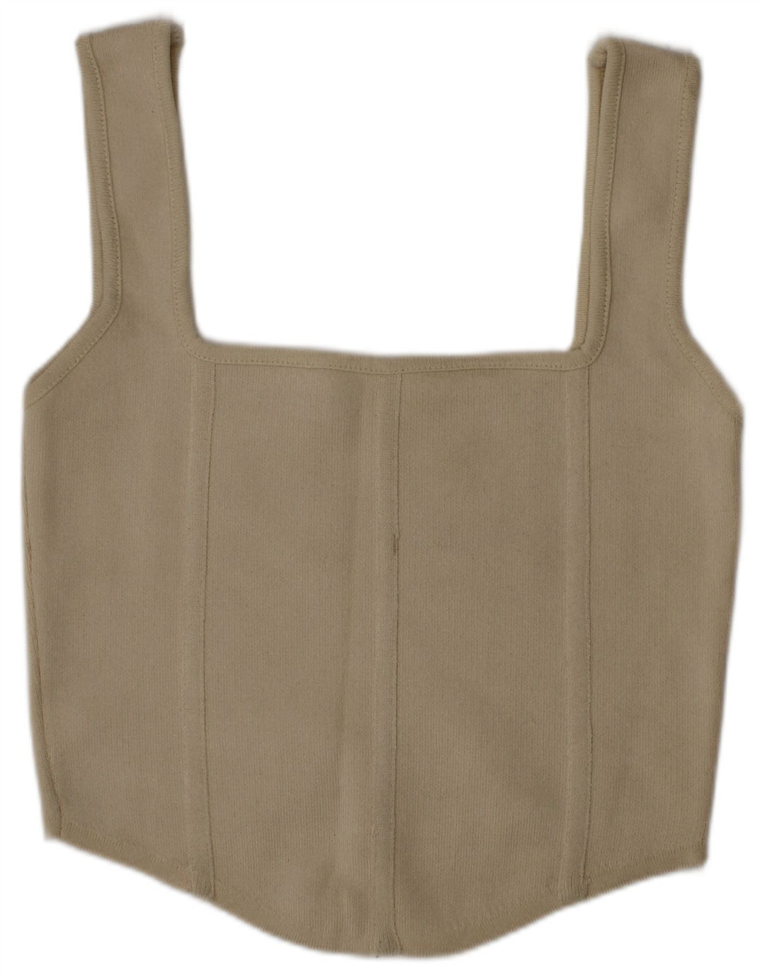 Zara Womens Crop Top Medium Beige Polyamide