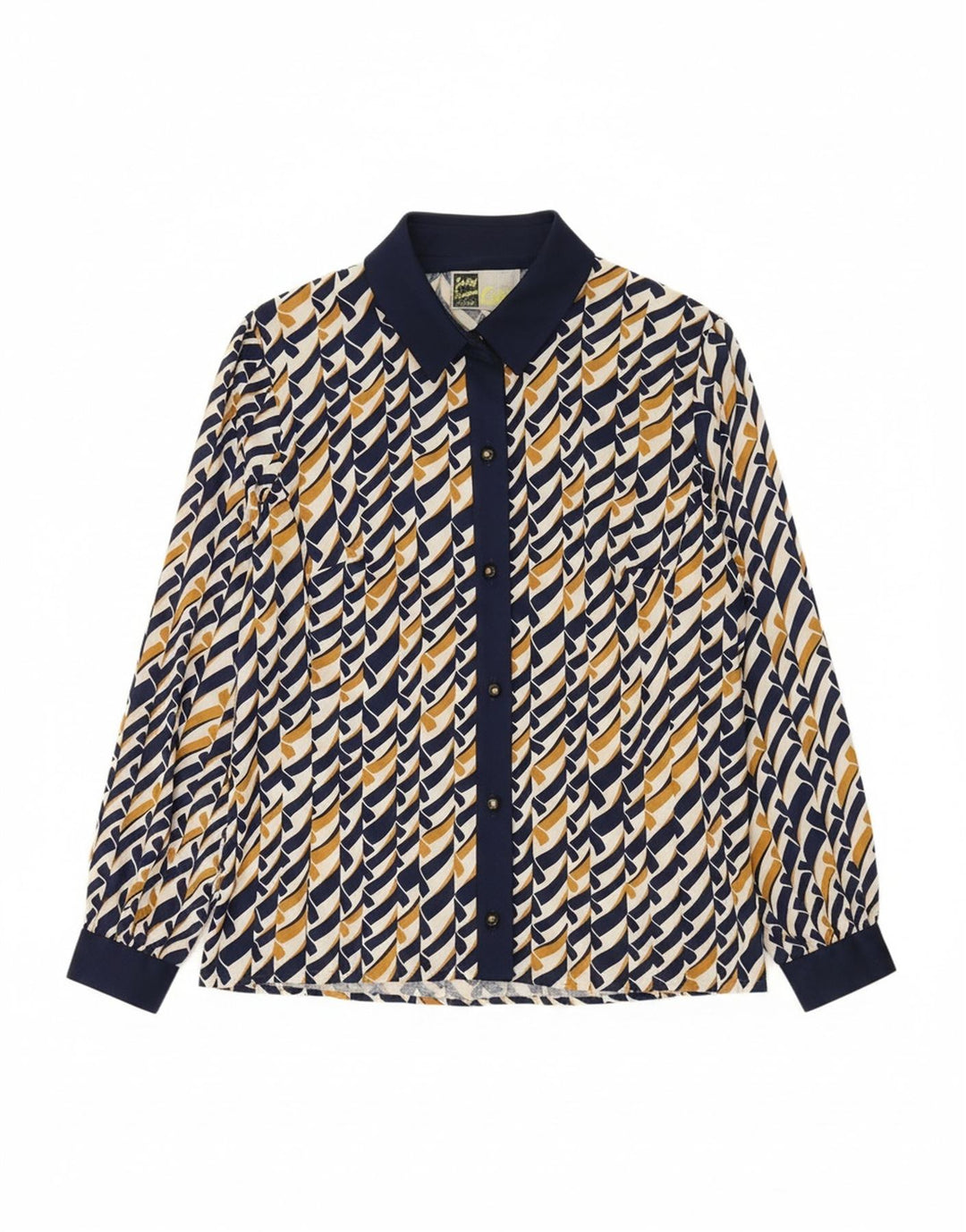 GLASER Womens Abstract Pattern Shirt Blouse UK 14 Medium Multicoloured
