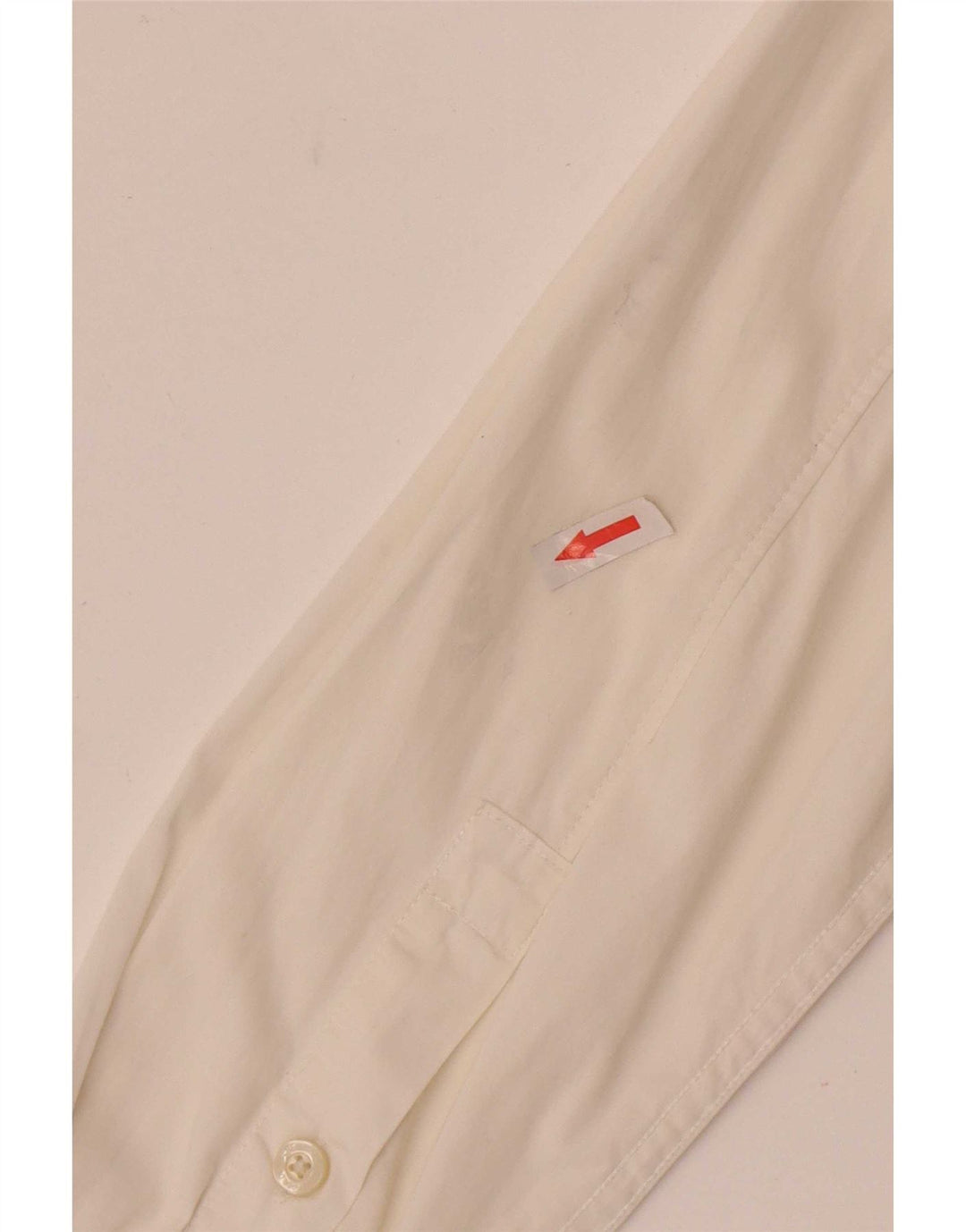 Tommy Hilfiger Mens Slim Fit Shirt Small Off White Cotton