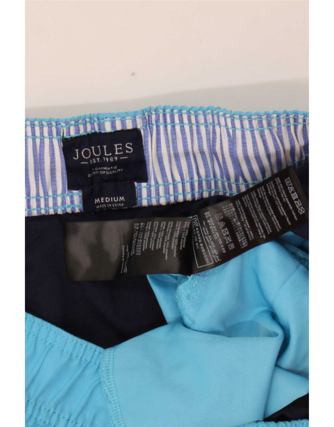 Pantaloncini da bagno da uomo Joules blu medio in poliestere