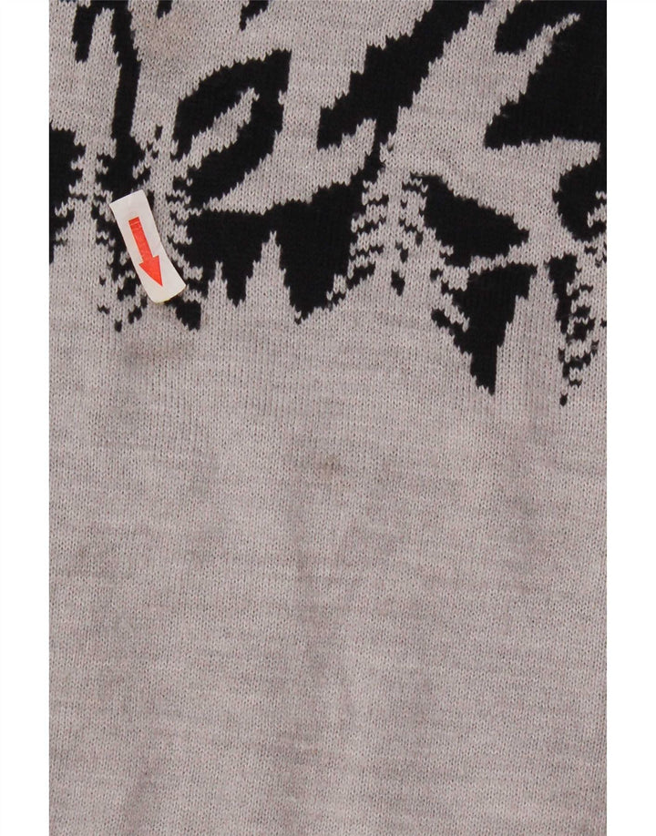 Marks & Spencer Mens Crew Neck Jumper Sweater Large Grey Colourblock
