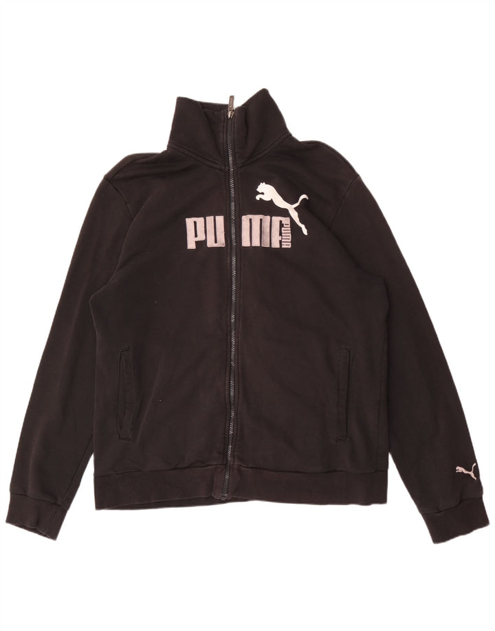 Puma Mens Graphic Tracksuit Top Jacket Large Black