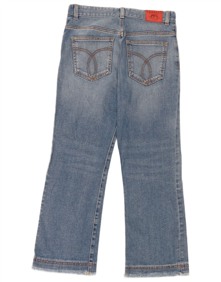 Fiorucci Womens Crop Bootcut Jeans W27 L24 Blue Cotton