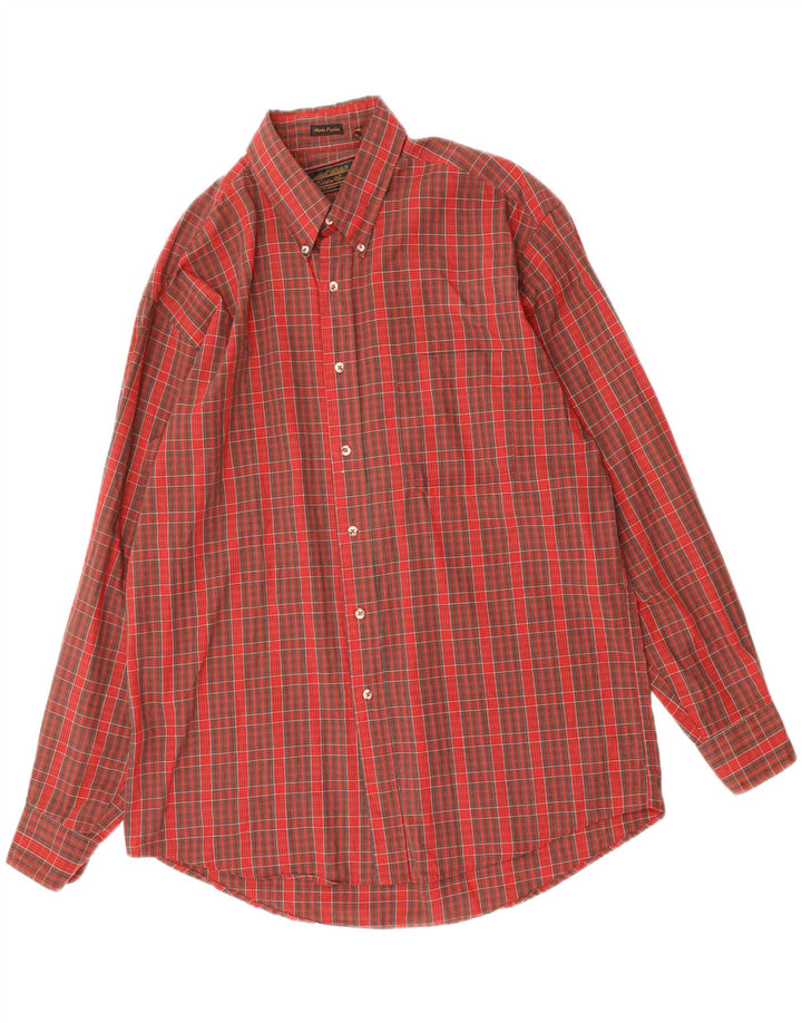 EDDIE BAUER Mens Shirt XL Red Check Cotton Vintage Eddie Bauer and Second-Hand Eddie Bauer from Messina Hembry 