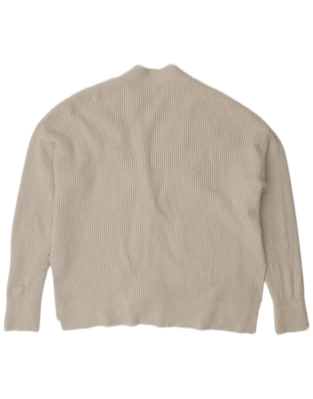 Zara Womens Oversized Cardigan Sweater UK 10 Small White Viscose