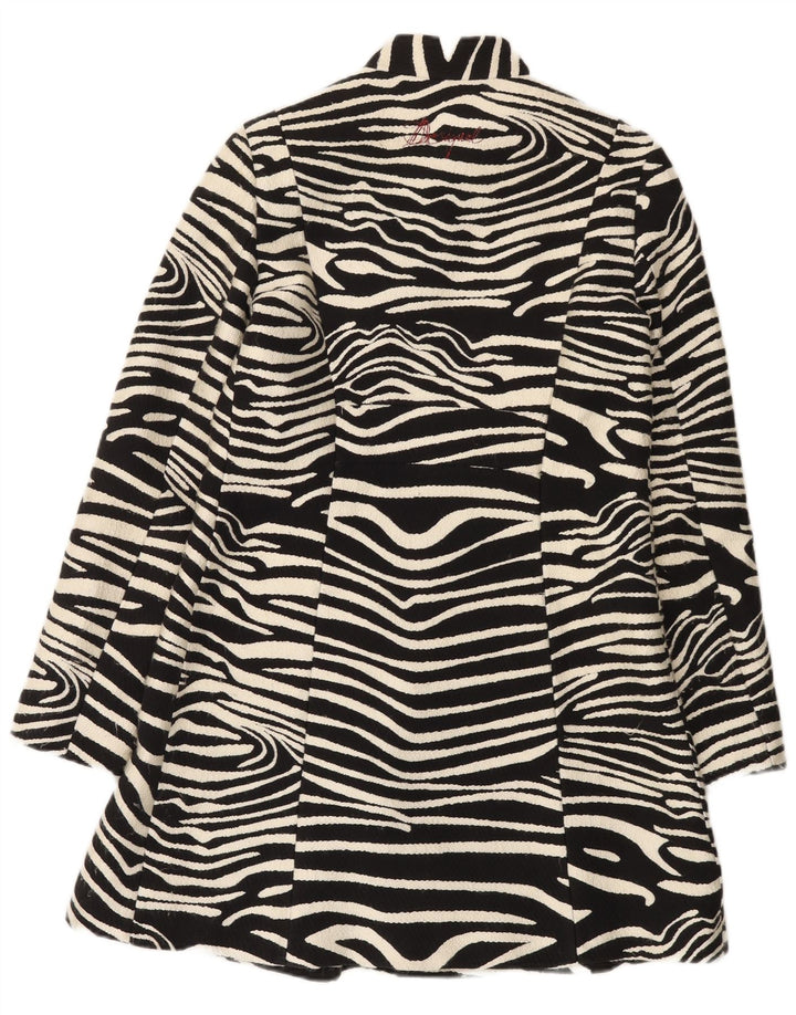 Desigual Dame Overfrakke EU 42 Stort sort dyreprint