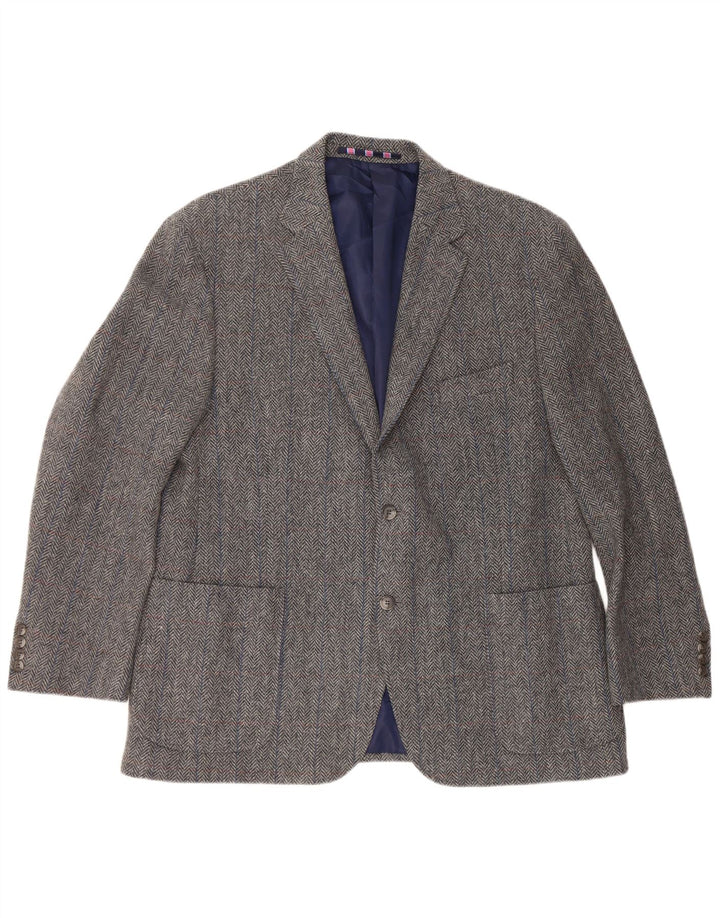 Marks & Spencer Herre 2-knaps blazerjakke UK 46 XL Grå sildebensuld