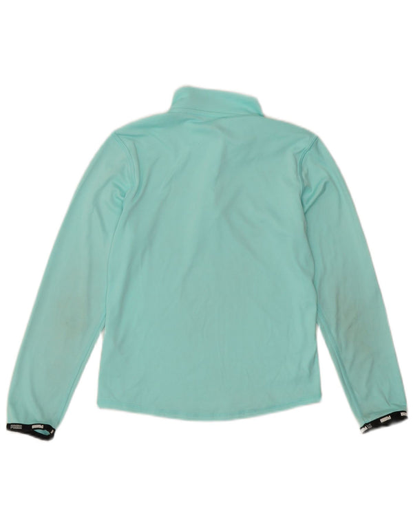 Maglia Puma Bambina con Zip e Collo Manica Lunga 9-10 Anni Turchese Poliestere Sport