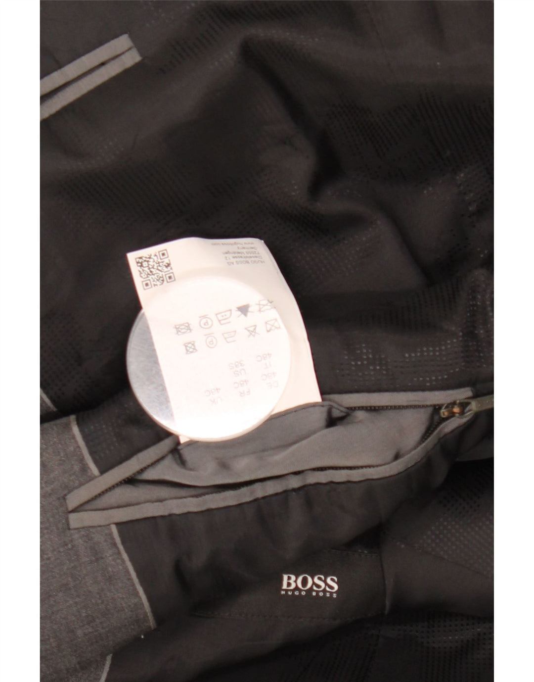 Męska marynarka zapinana na 2 guziki HUGO BOSS EU 48 Średnioszara wełna