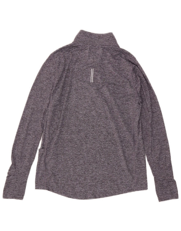 Nike Dame Dri Fit Pullover Træningsdragt Top UK 10 Small Grey Flecked