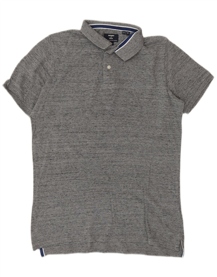Superdry Herren-Poloshirt aus mittelgrauer Baumwolle