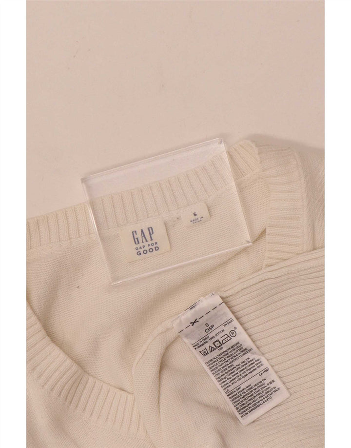 Gap Womens Cardigan Sweater UK 10 Small White Cotton