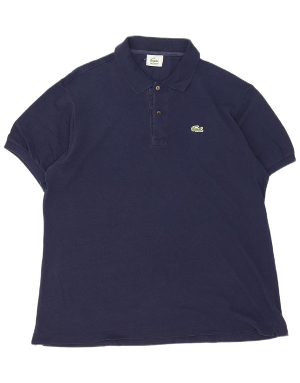 Lacoste Mens Polo Shirt Size 5 Large Navy Blue Cotton