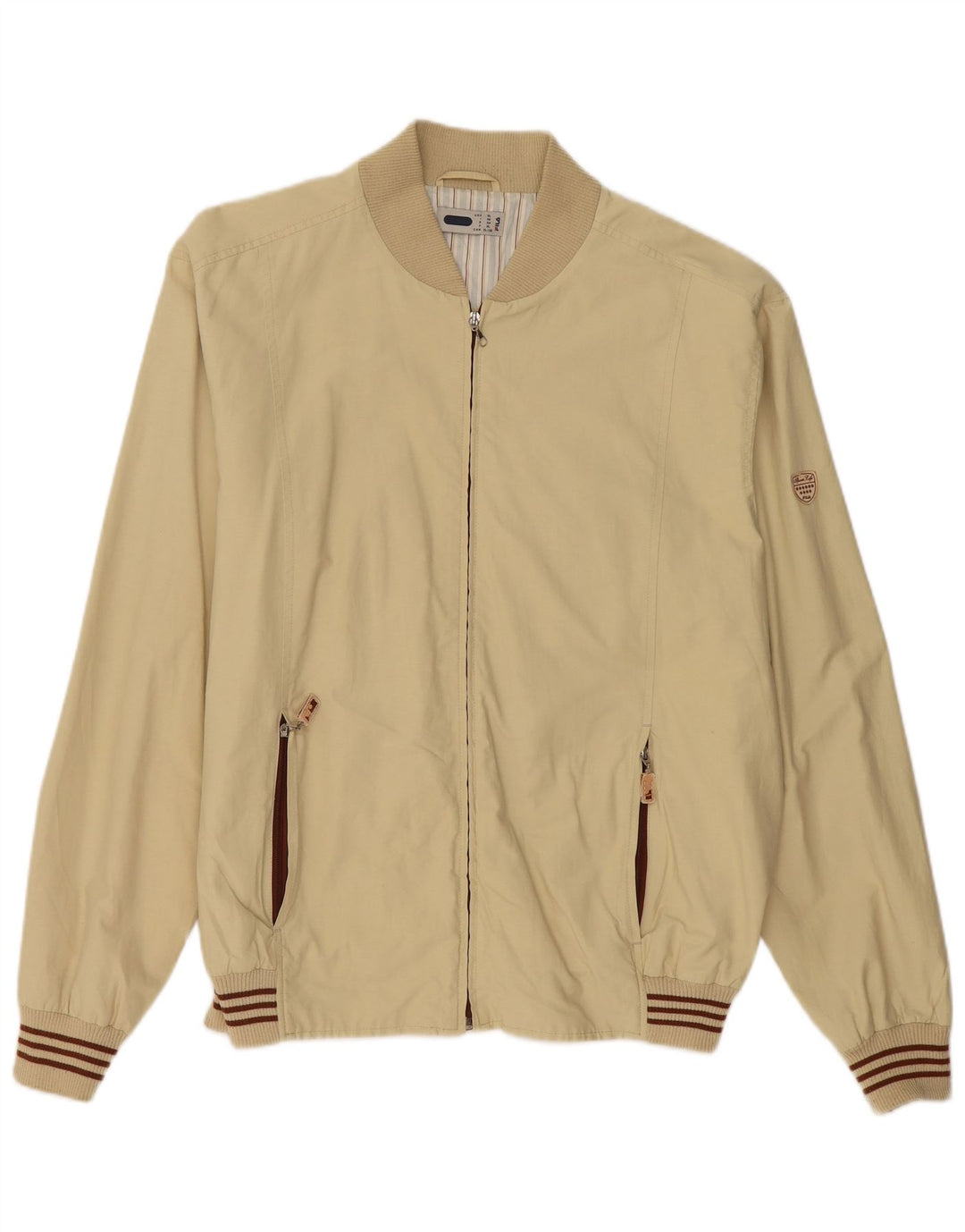 Fila Mens Bomber Jacket UK 42 XL Beige