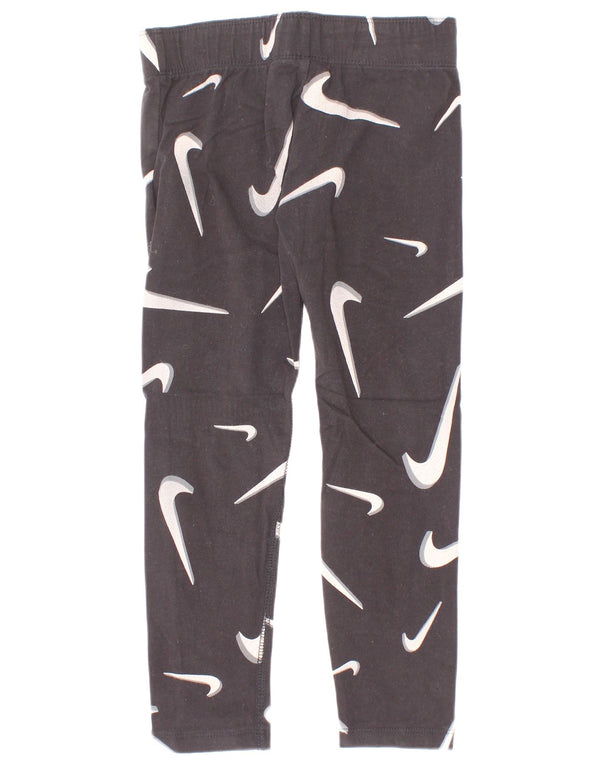 Puma Leggings gráficos ajustados para niñas 6-7 años XS Algodón negro