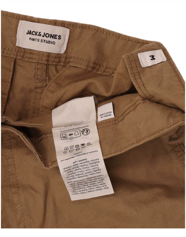 Jack & Jones Mens Cargo Shorts Medium W32  Beige Cotton